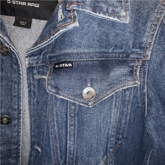G-Star RAW Jean Jacket 3301 Faded Stone Denim Men’s Size XS - Picture 2 of 5